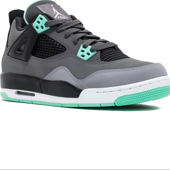 gray and green jordan 4